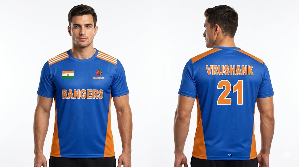 Black brown cricket jersey
