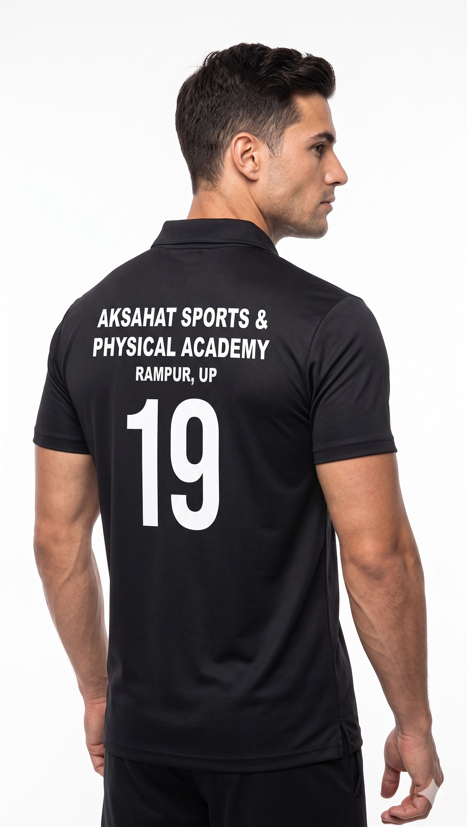 Black back sports academy jersey
